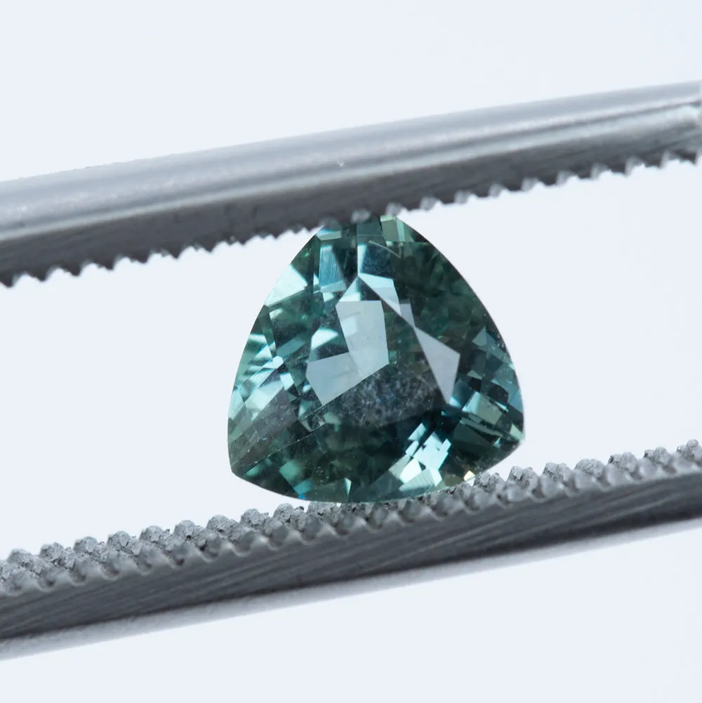 0.75CT TRILLION SAPPHIRE, TEAL GREEN, 5.9MM