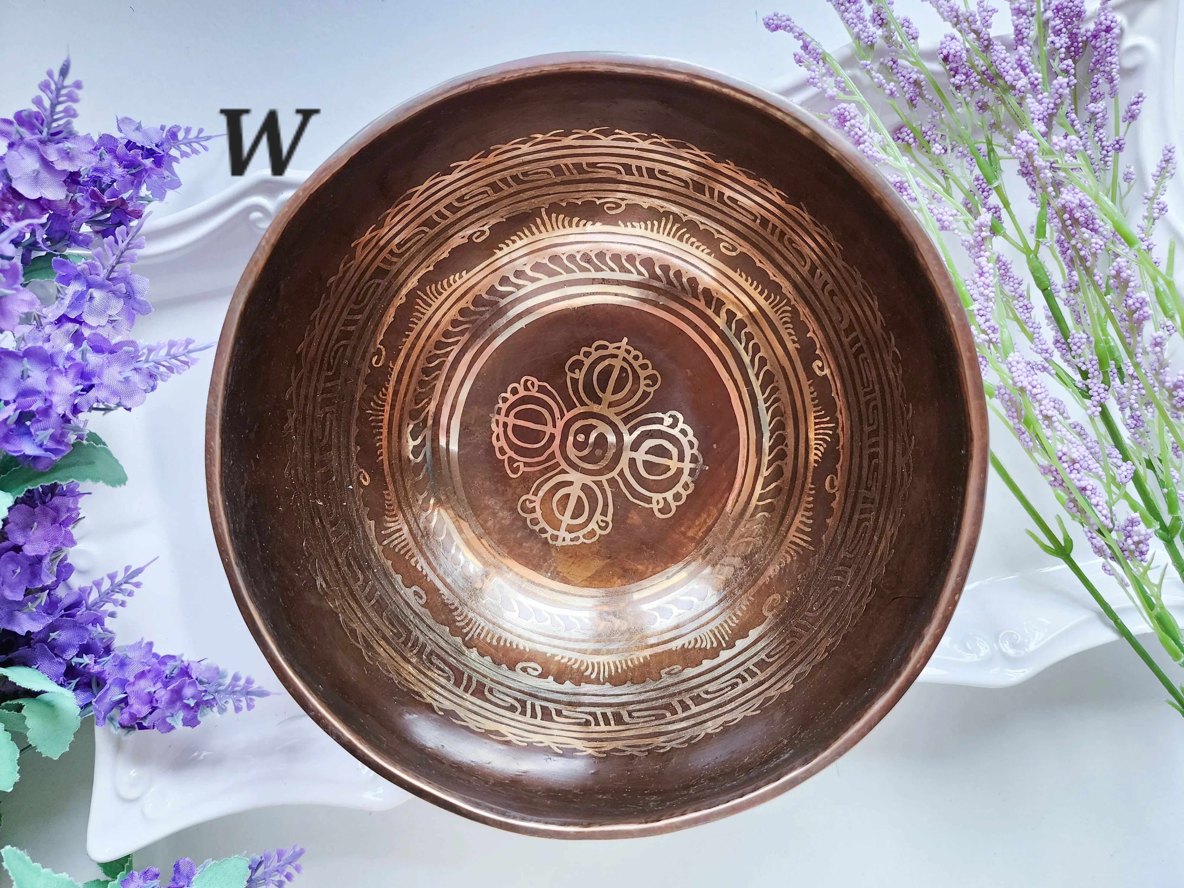 7 Tibetan Etched Singing Bowl