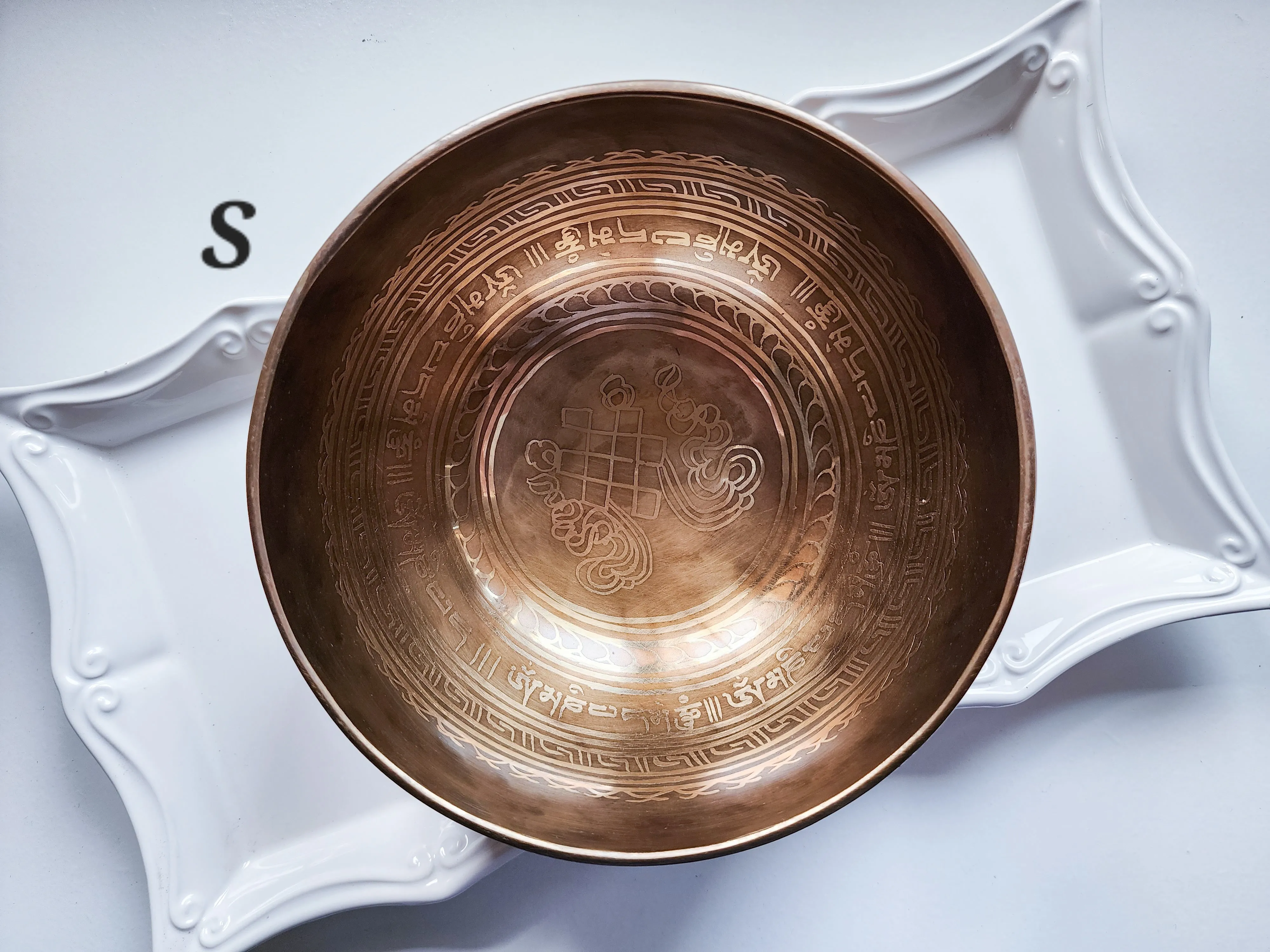 7 Tibetan Etched Singing Bowl