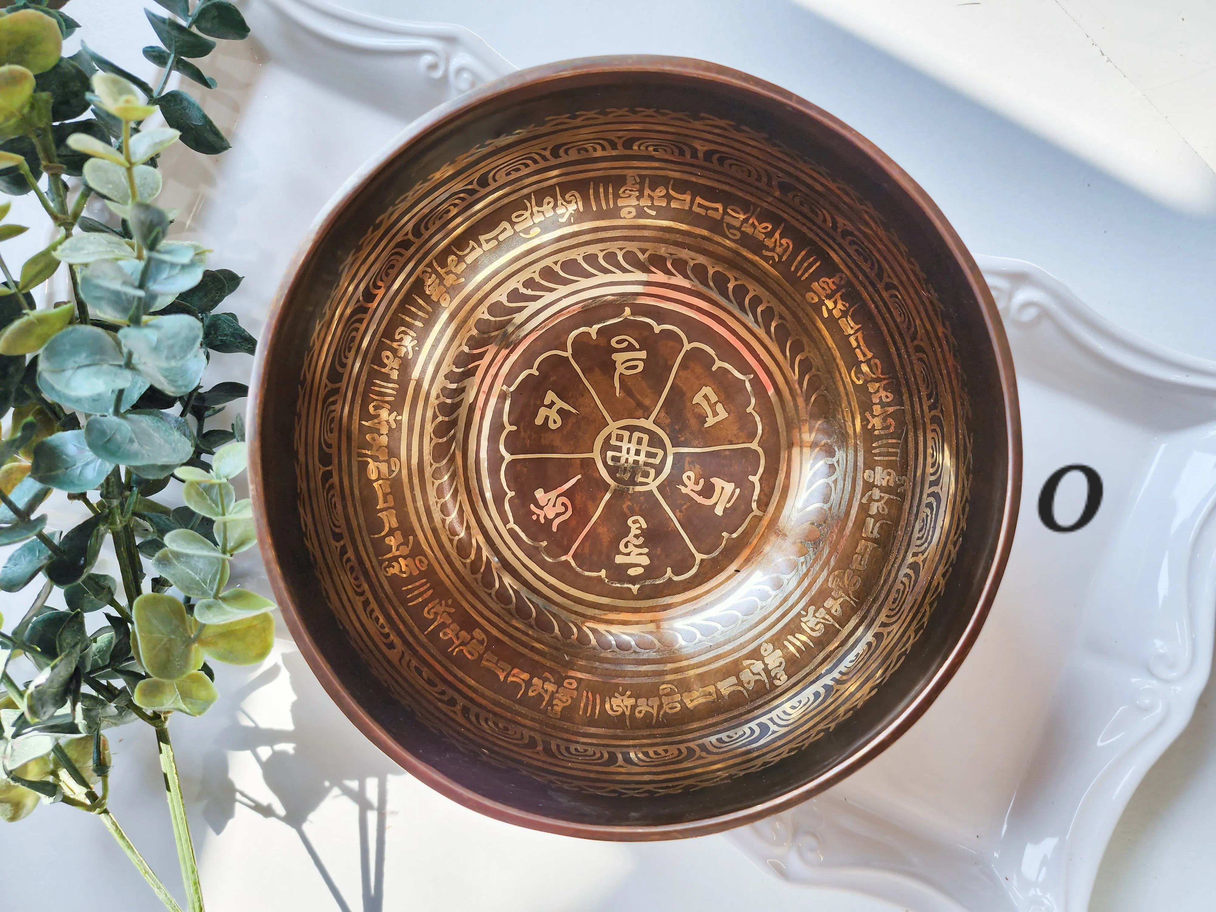 7 Tibetan Etched Singing Bowl