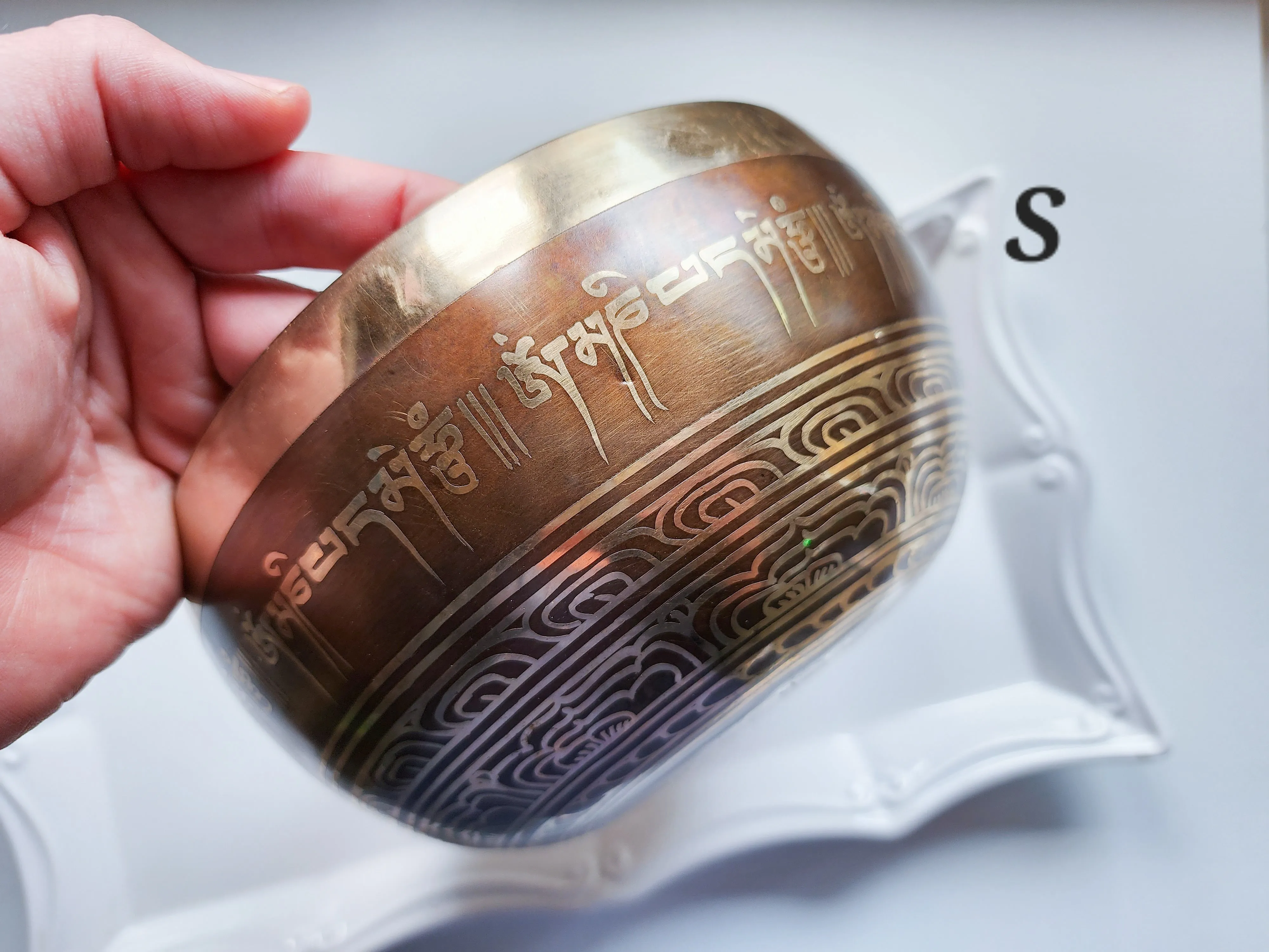 7 Tibetan Etched Singing Bowl