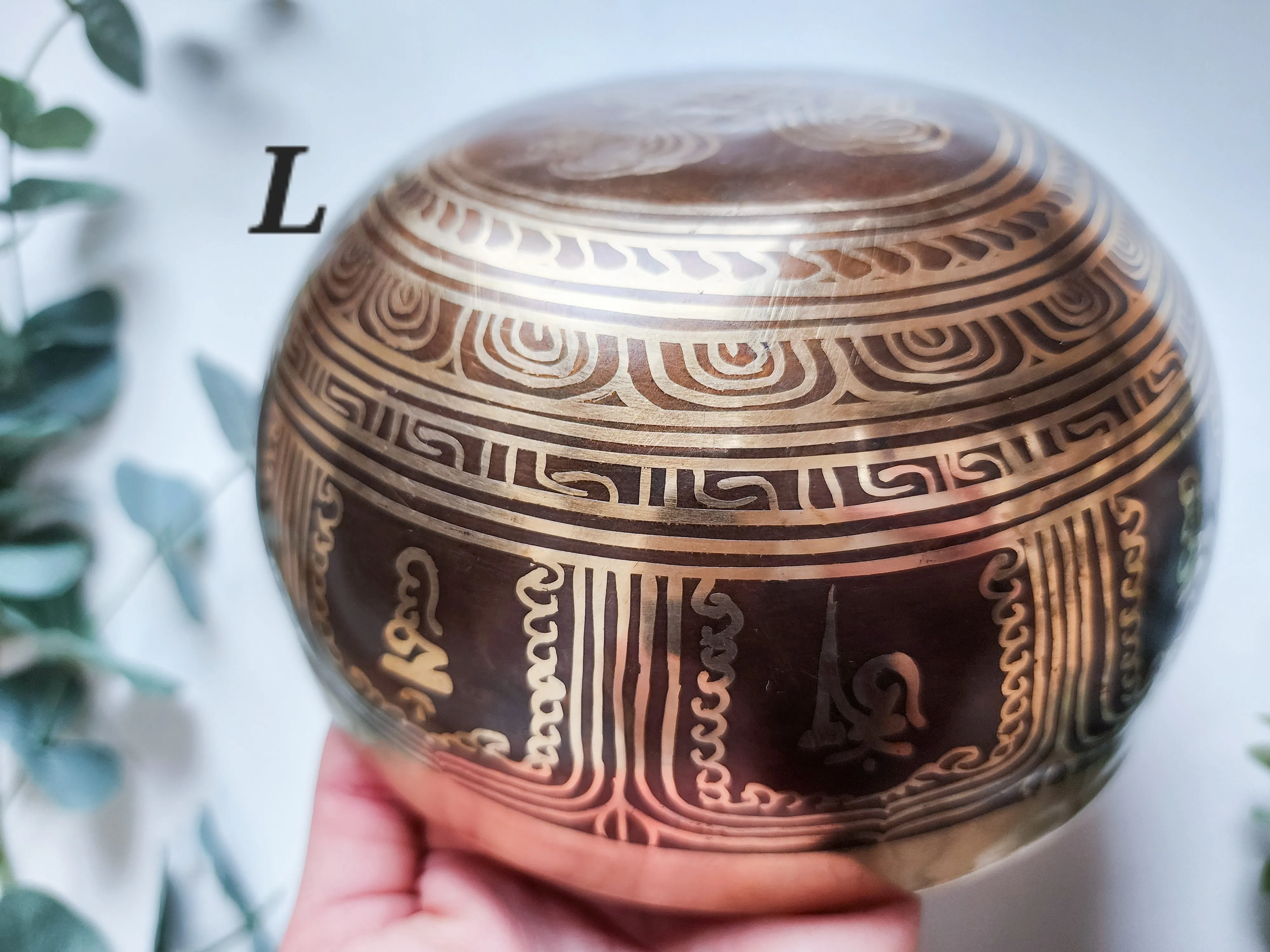 7 Tibetan Etched Singing Bowl