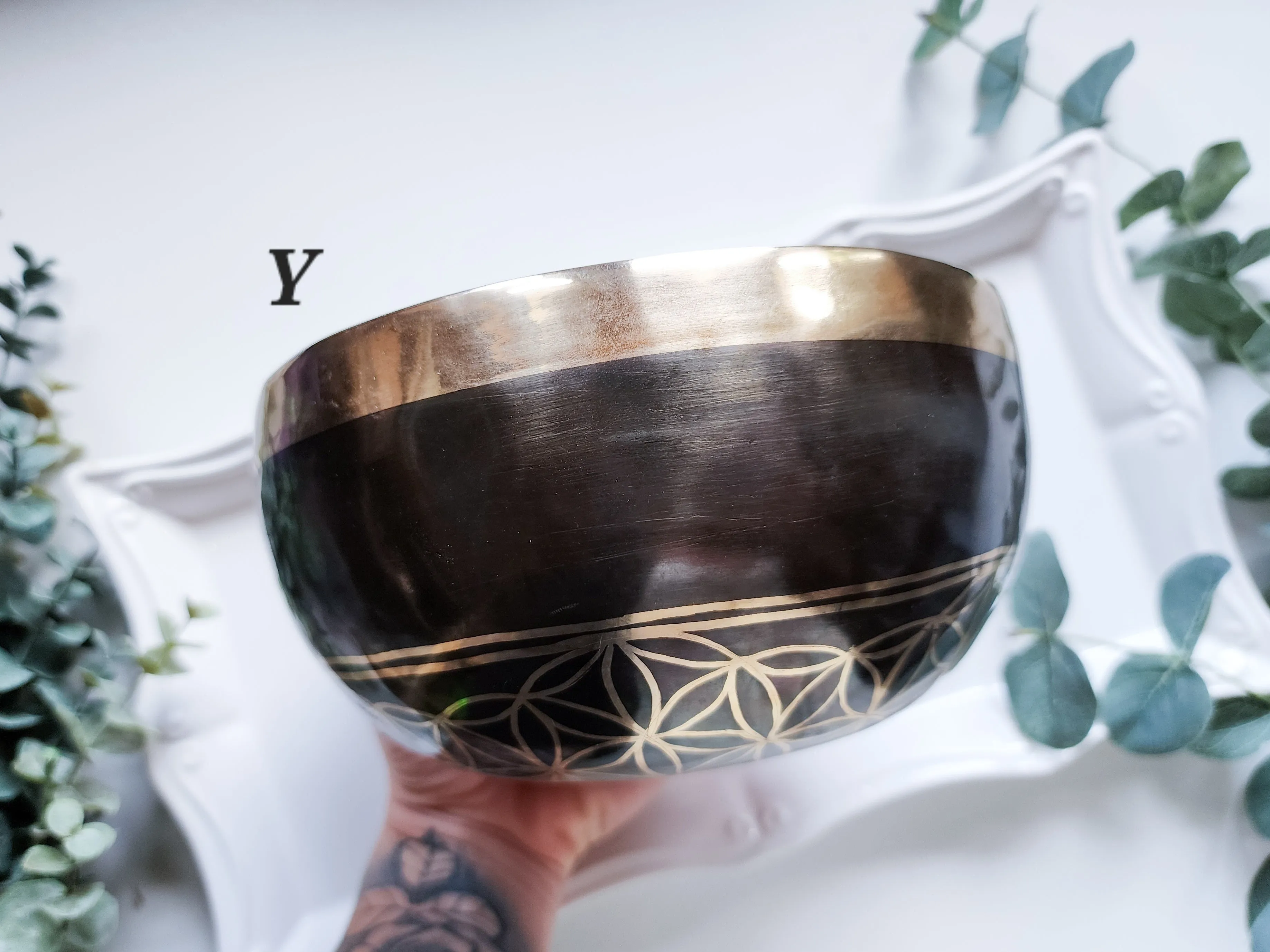 7 Tibetan Etched Singing Bowl