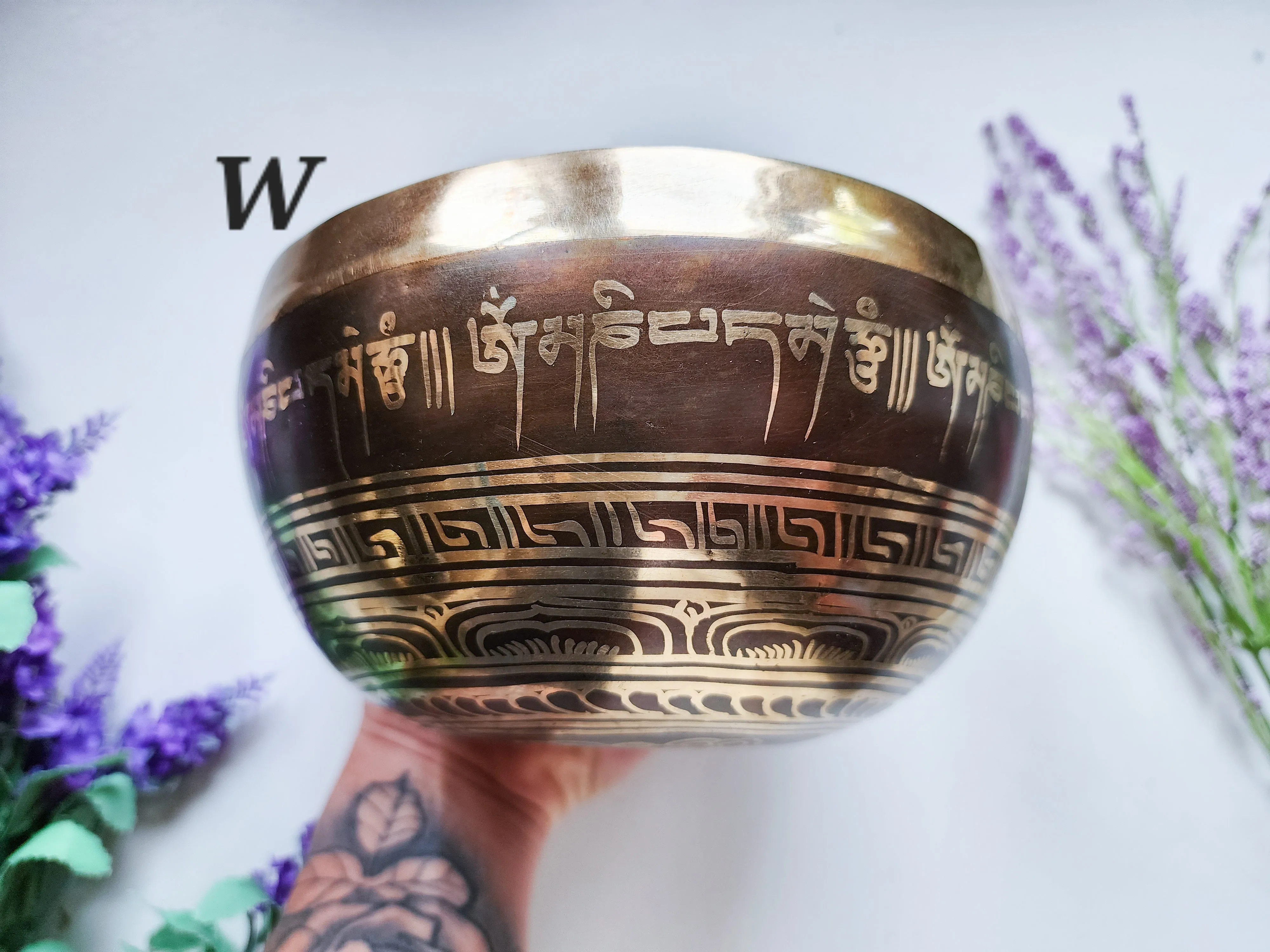 7 Tibetan Etched Singing Bowl