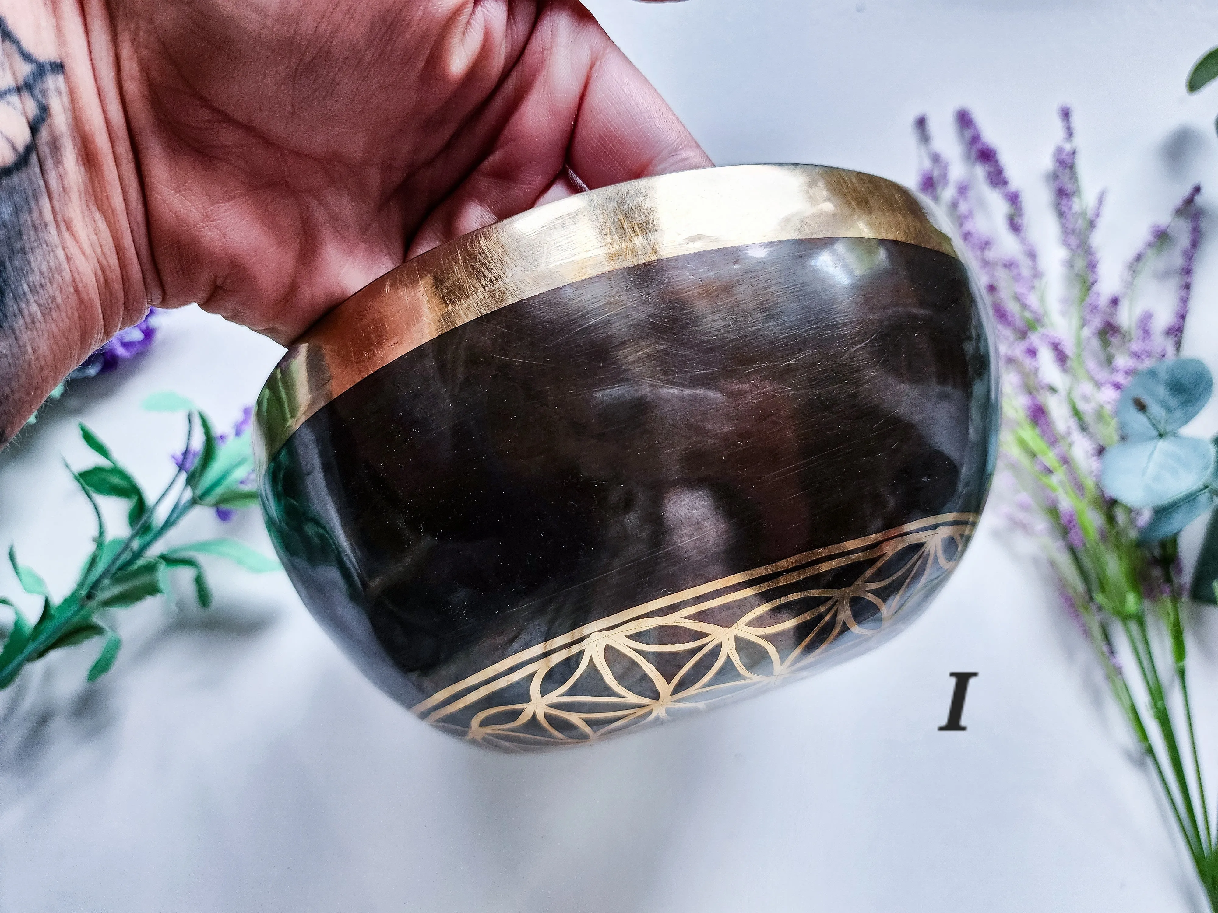 7 Tibetan Etched Singing Bowl