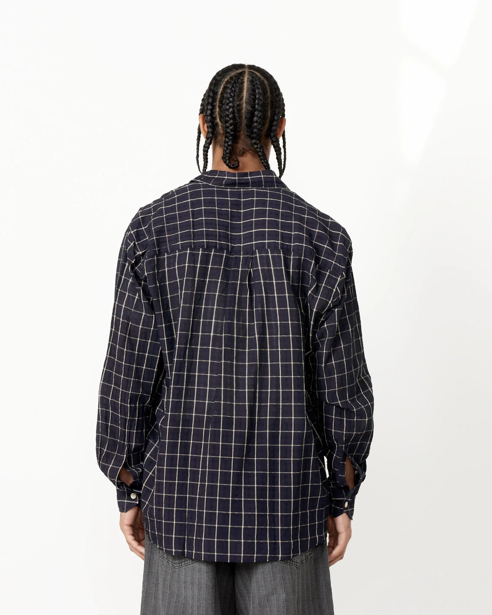 Above Shirt in Dark Mediterranean Check