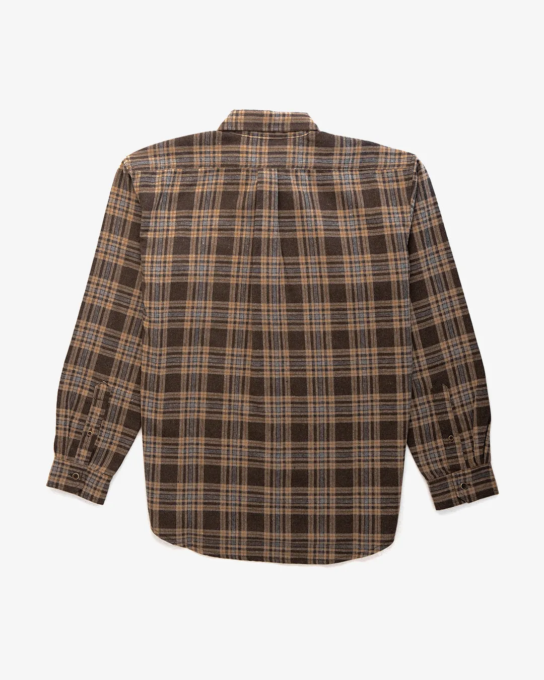 Allan Flannel Shirt - Choc Brown