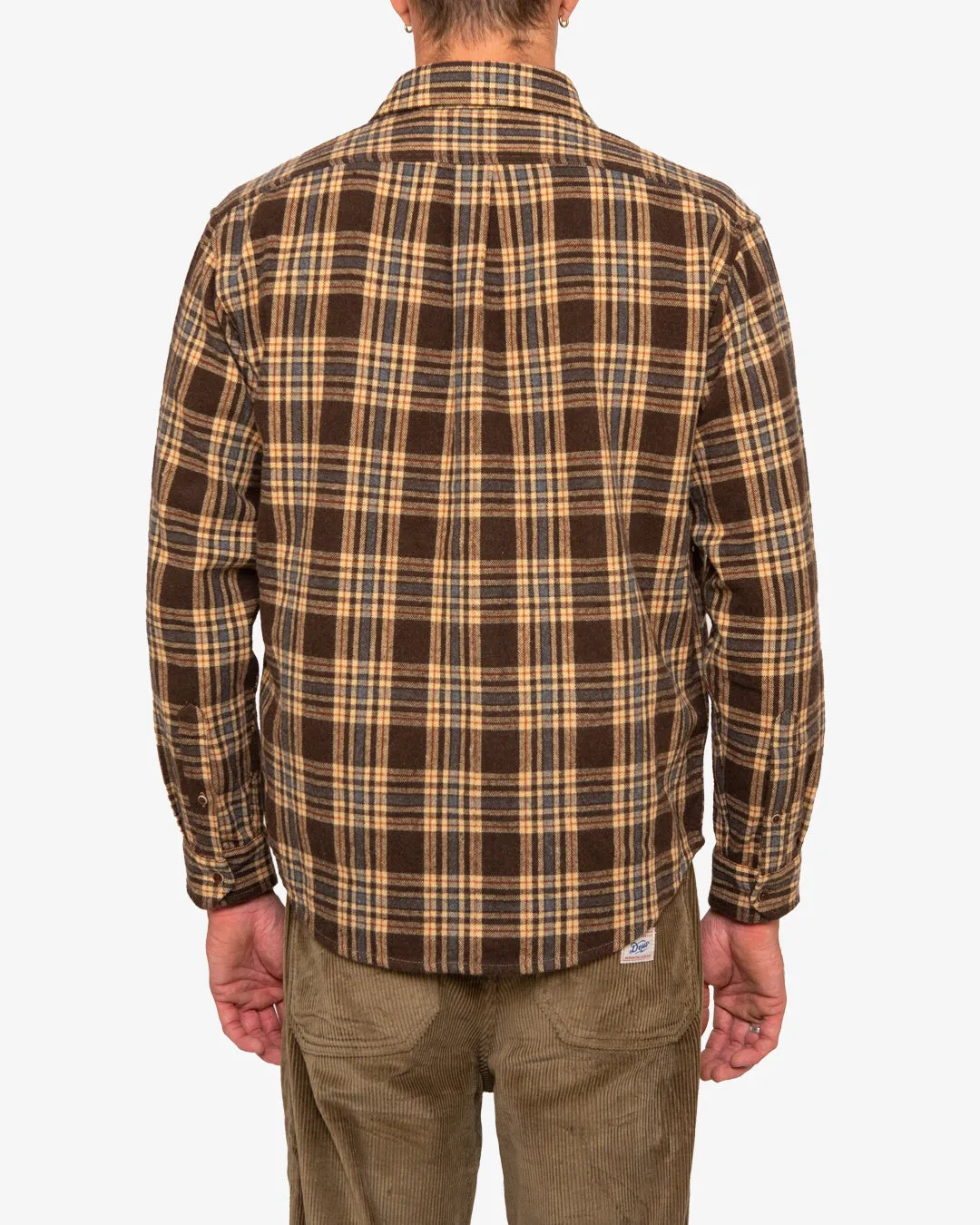 Allan Flannel Shirt - Choc Brown