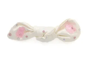 Bari Lynn Crystallized Galaxy Gummy Knot Clip - White