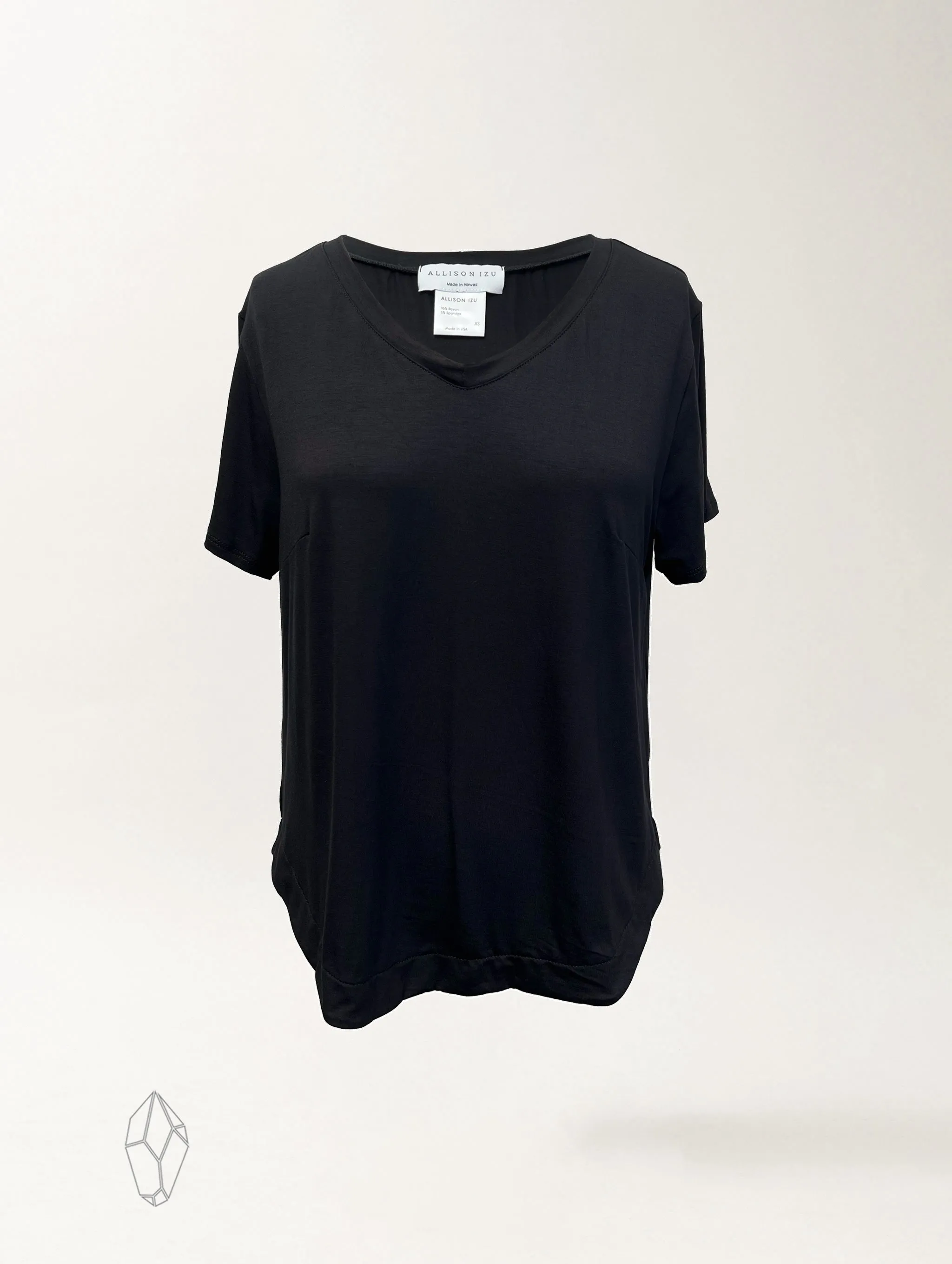 Becca Top - Black Rayon Jersey