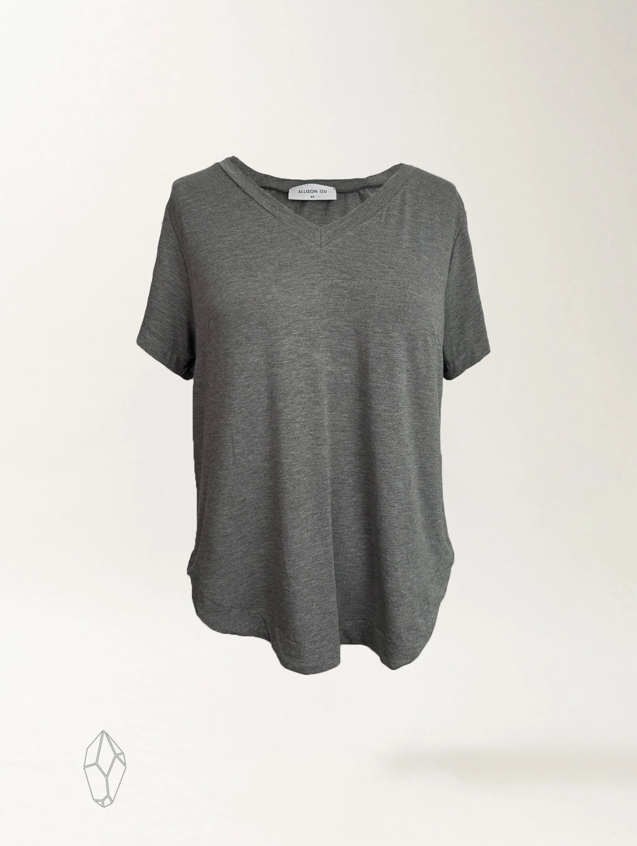 Becca Top - Charcoal Rayon Jersey