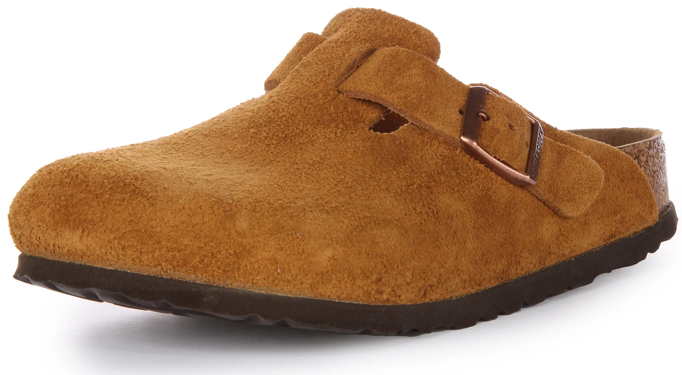 Birkenstock Boston SBF In Mink Suede | Regular Fit