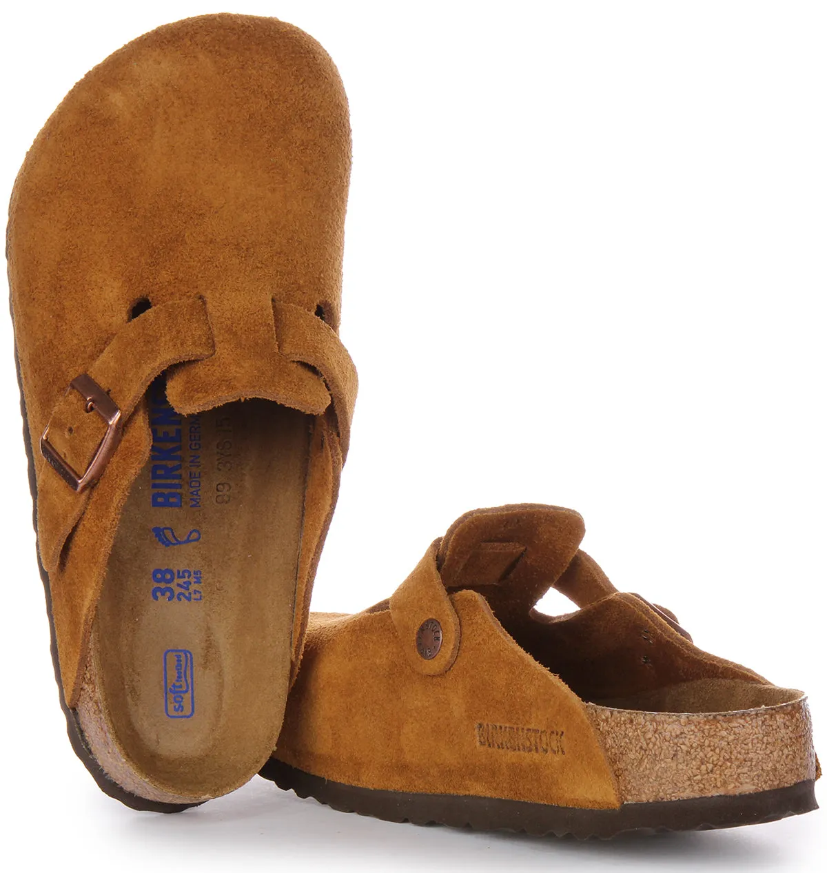 Birkenstock Boston SBF In Mink Suede | Regular Fit