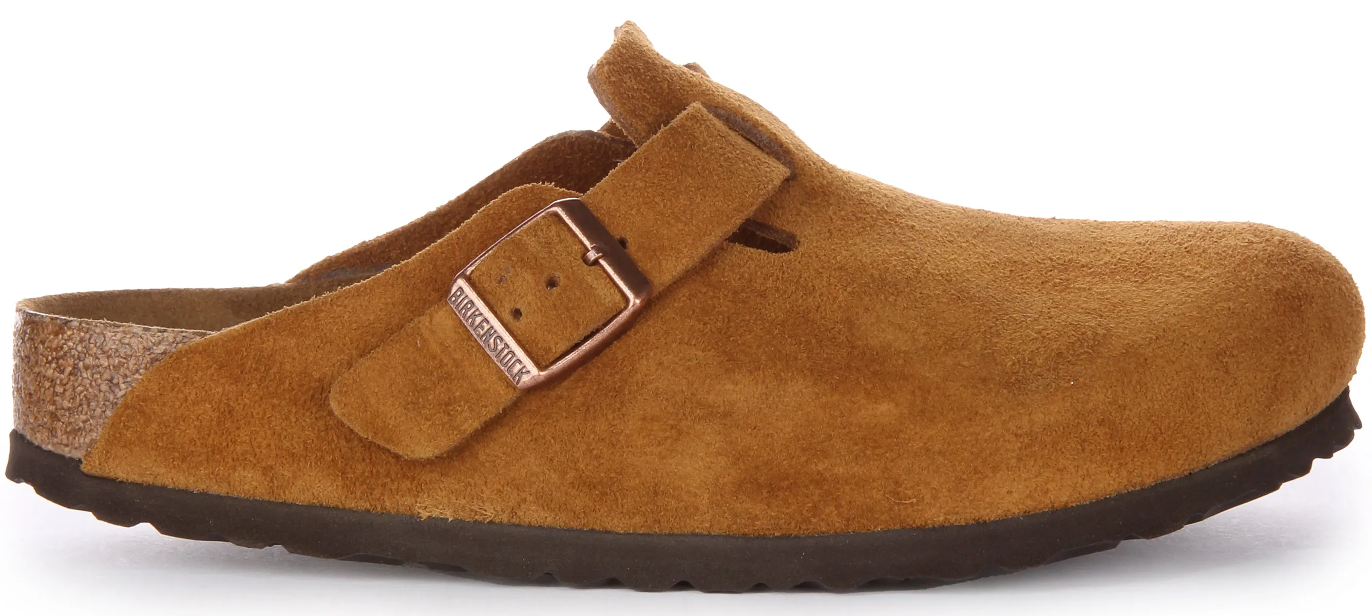 Birkenstock Boston SBF In Mink Suede | Regular Fit