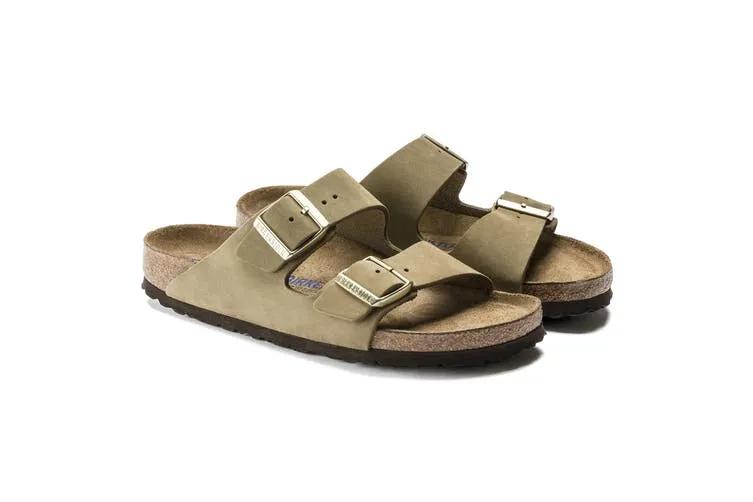 Birkenstock Faded Khaki Arizona Nubuck Leather Regular