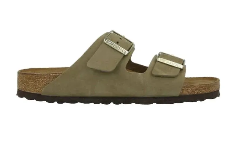 Birkenstock Faded Khaki Arizona Nubuck Leather Regular