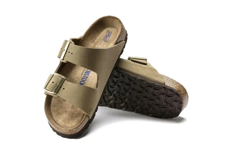 Birkenstock Faded Khaki Arizona Nubuck Leather Regular