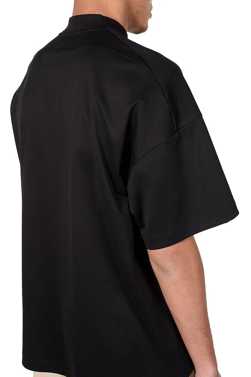 Black Mock Neck T-shirt