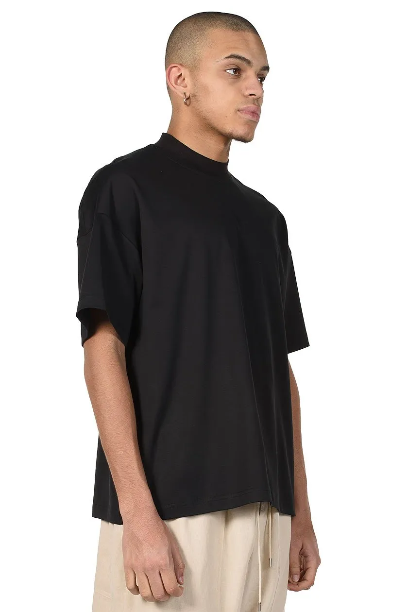 Black Mock Neck T-shirt