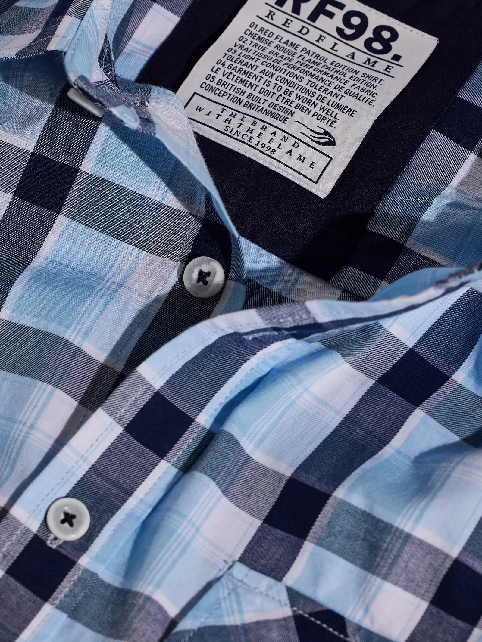 Blue Checked Cargo Shirt