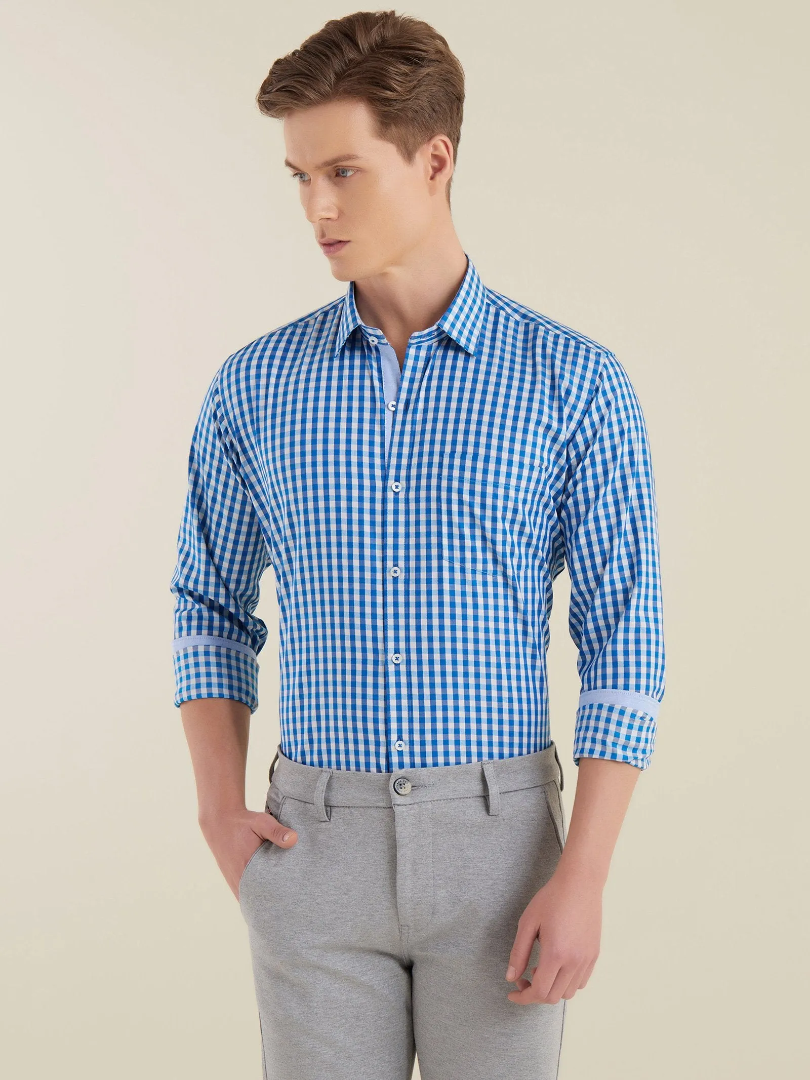 Blue Checked Shirt