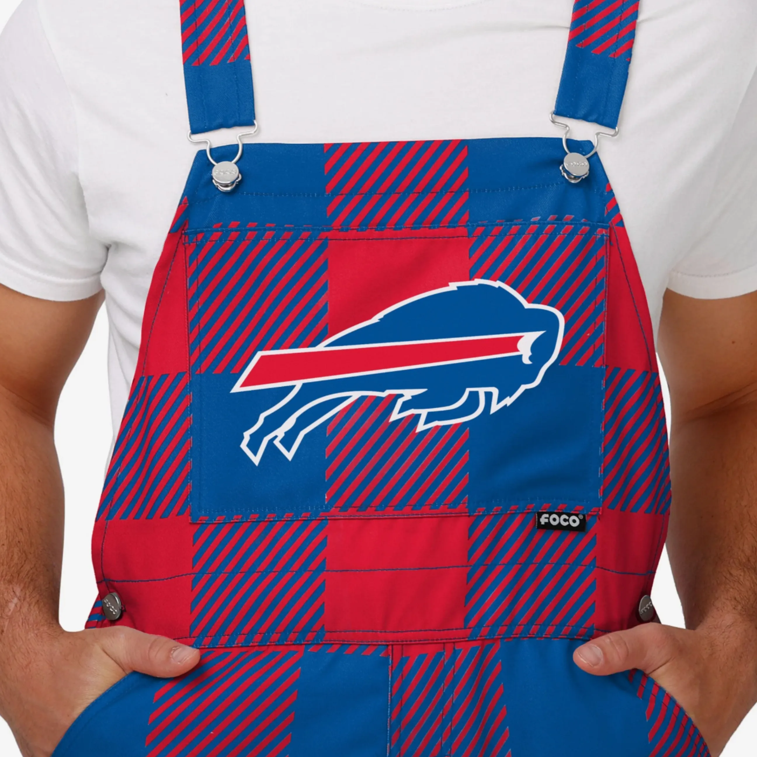 Buffalo Bills Big Logo Plaid Overalls