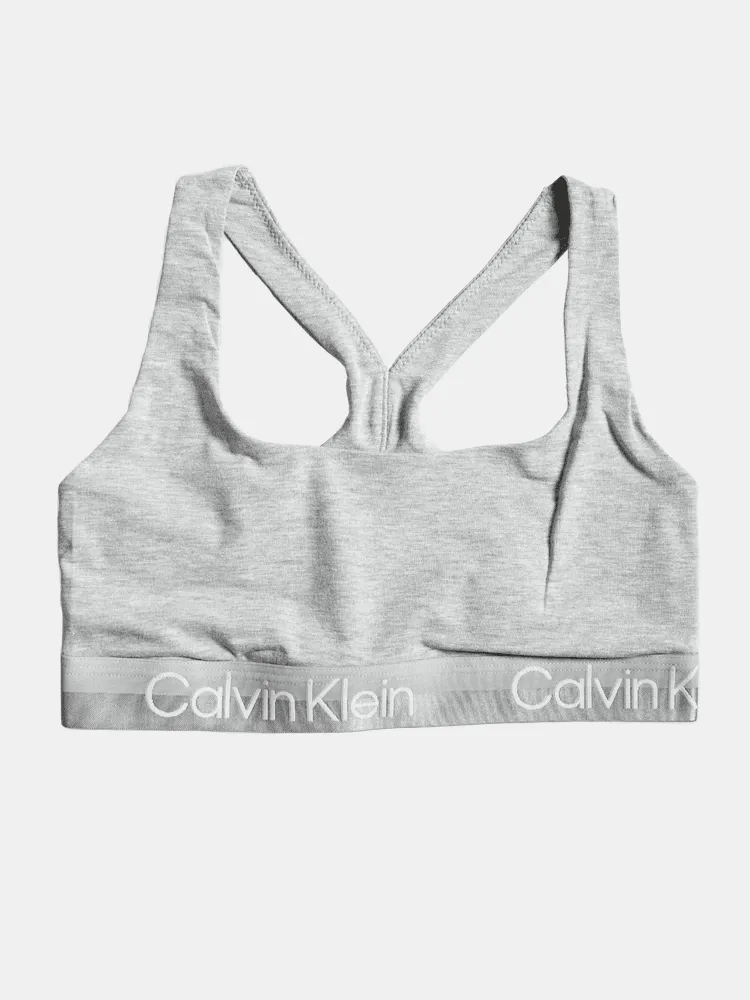 Calvin Klein Structured Cotton Bralette - Grey Heather