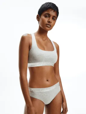 Calvin Klein Structured Cotton Bralette - Grey Heather