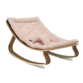 Charlie Crane Levo Baby Rocker in Walnut with Nude Cushion