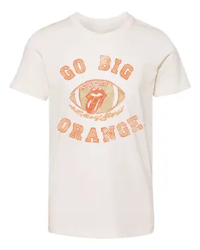 Children's Rolling Stones Go Big Orange Football Lick Off White Tee