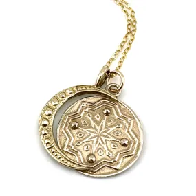 COMPASS MOON Necklace Set - Gold