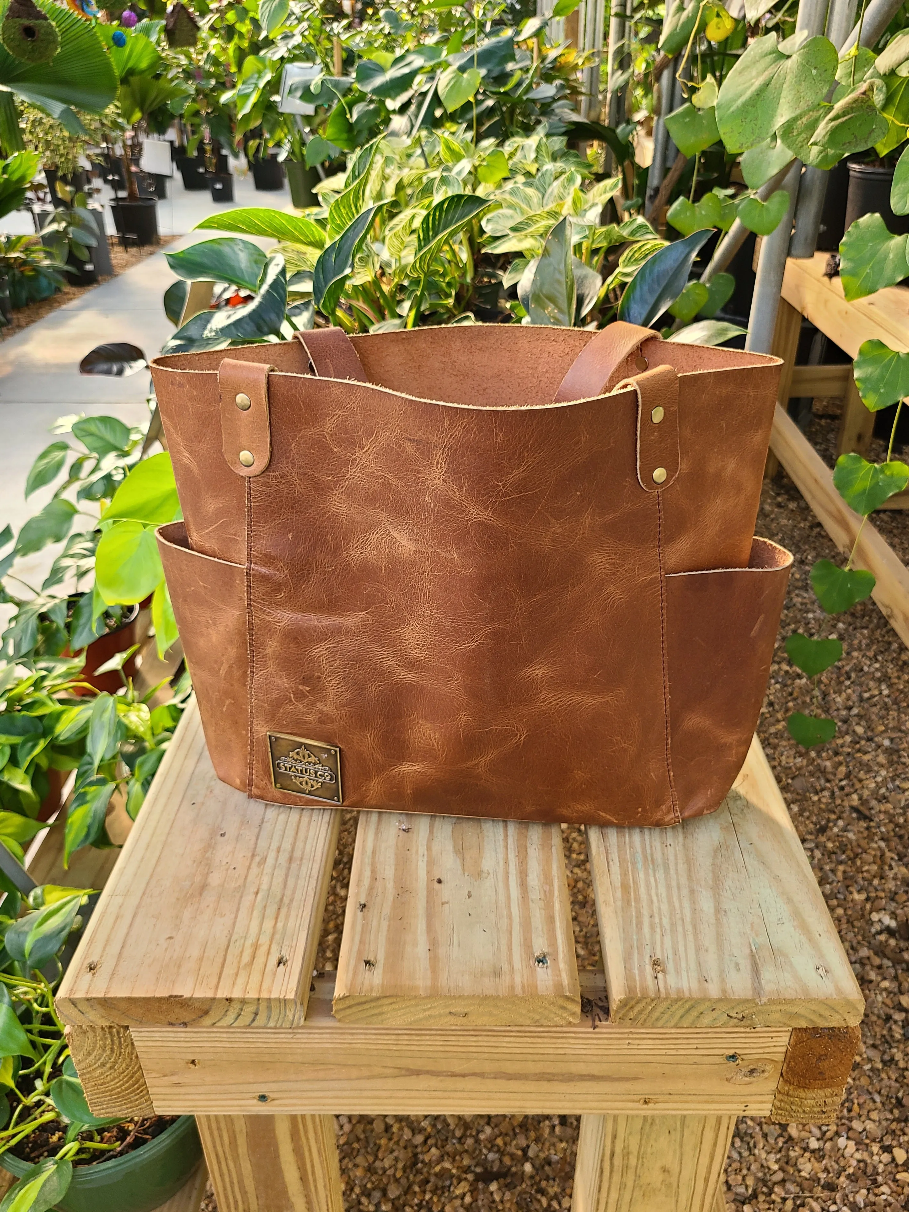 Cowhide Leather Designer Tote & Carry-On Bag