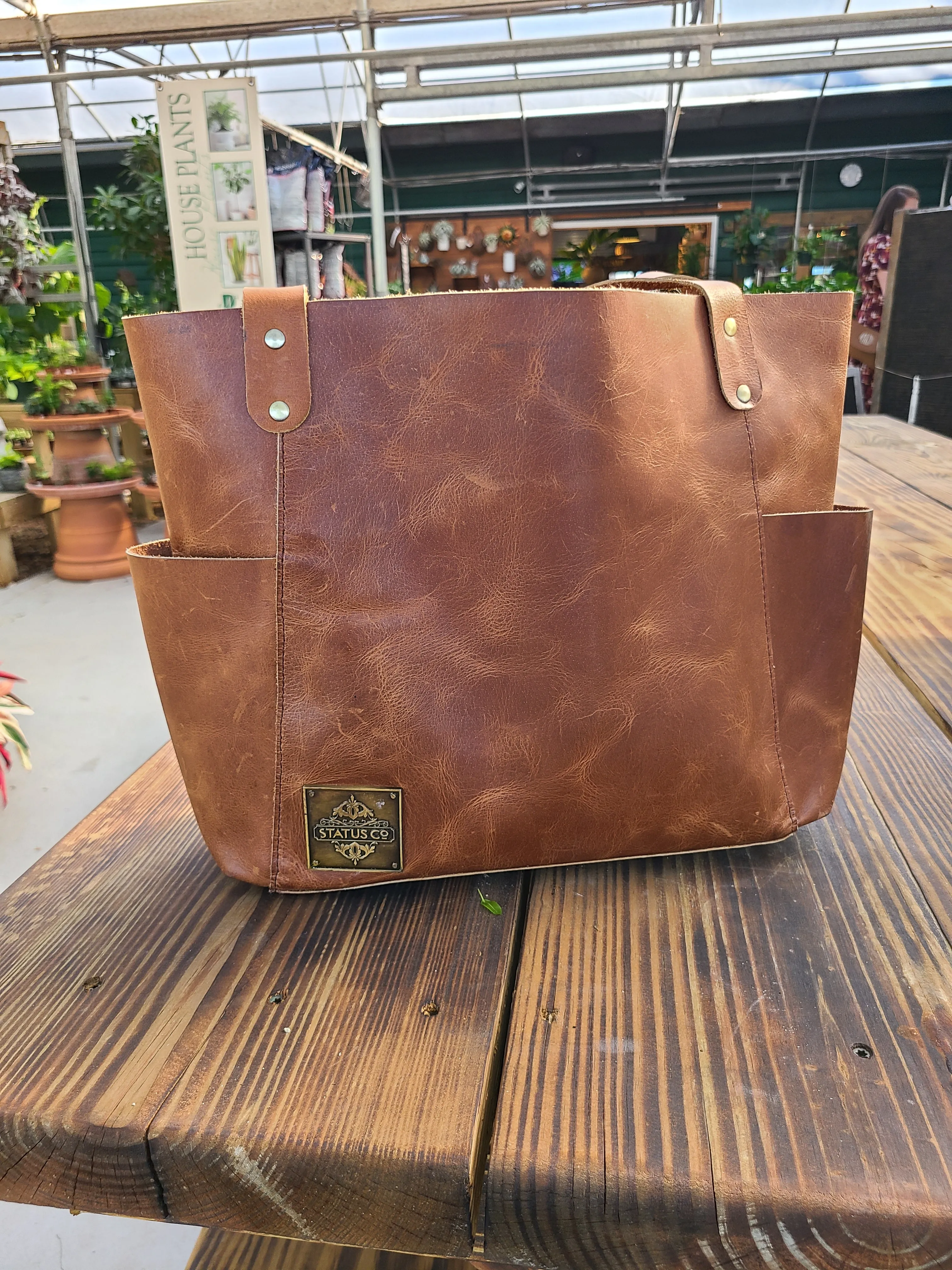 Cowhide Leather Designer Tote & Carry-On Bag