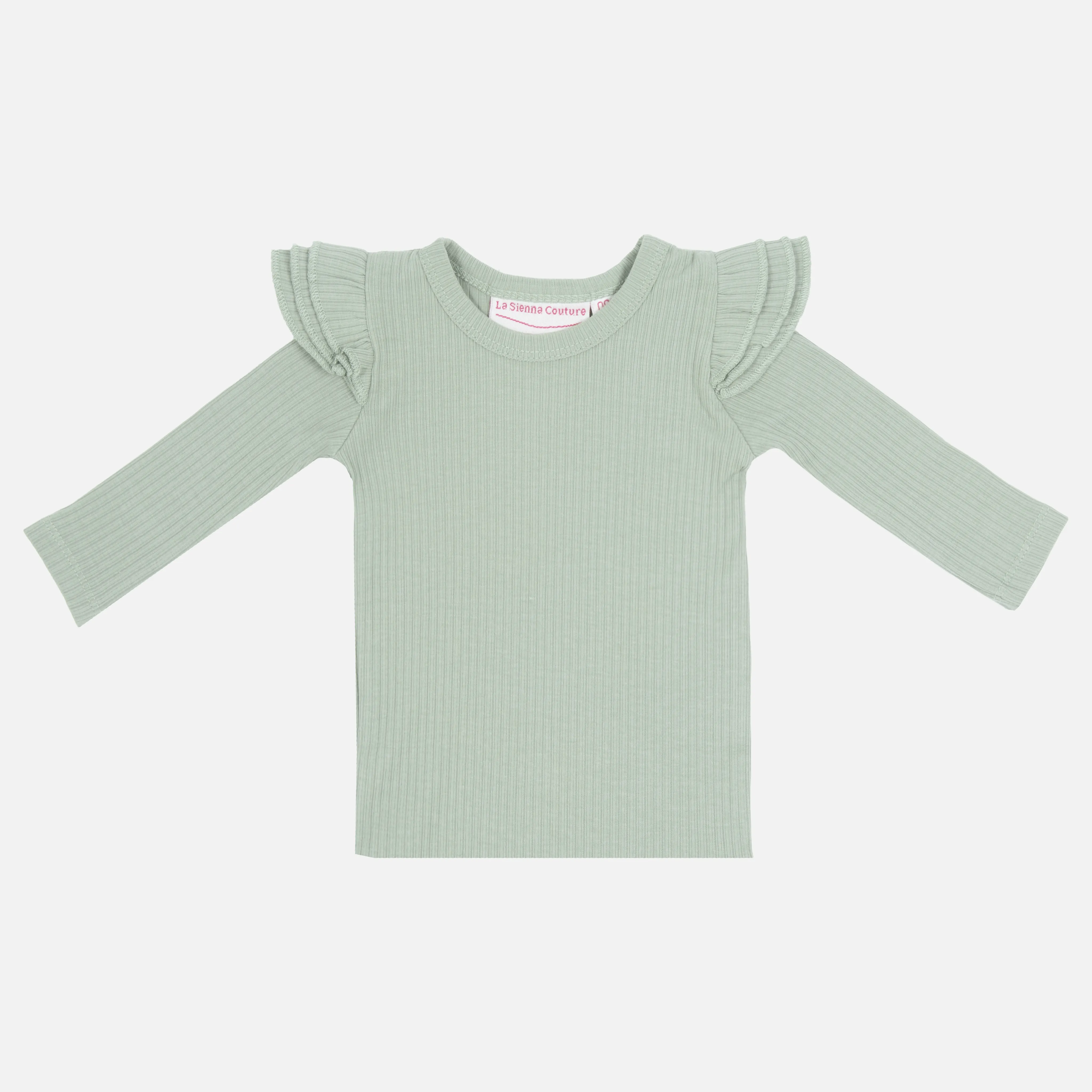 Cozy Long Sleeve Flutter - Basil