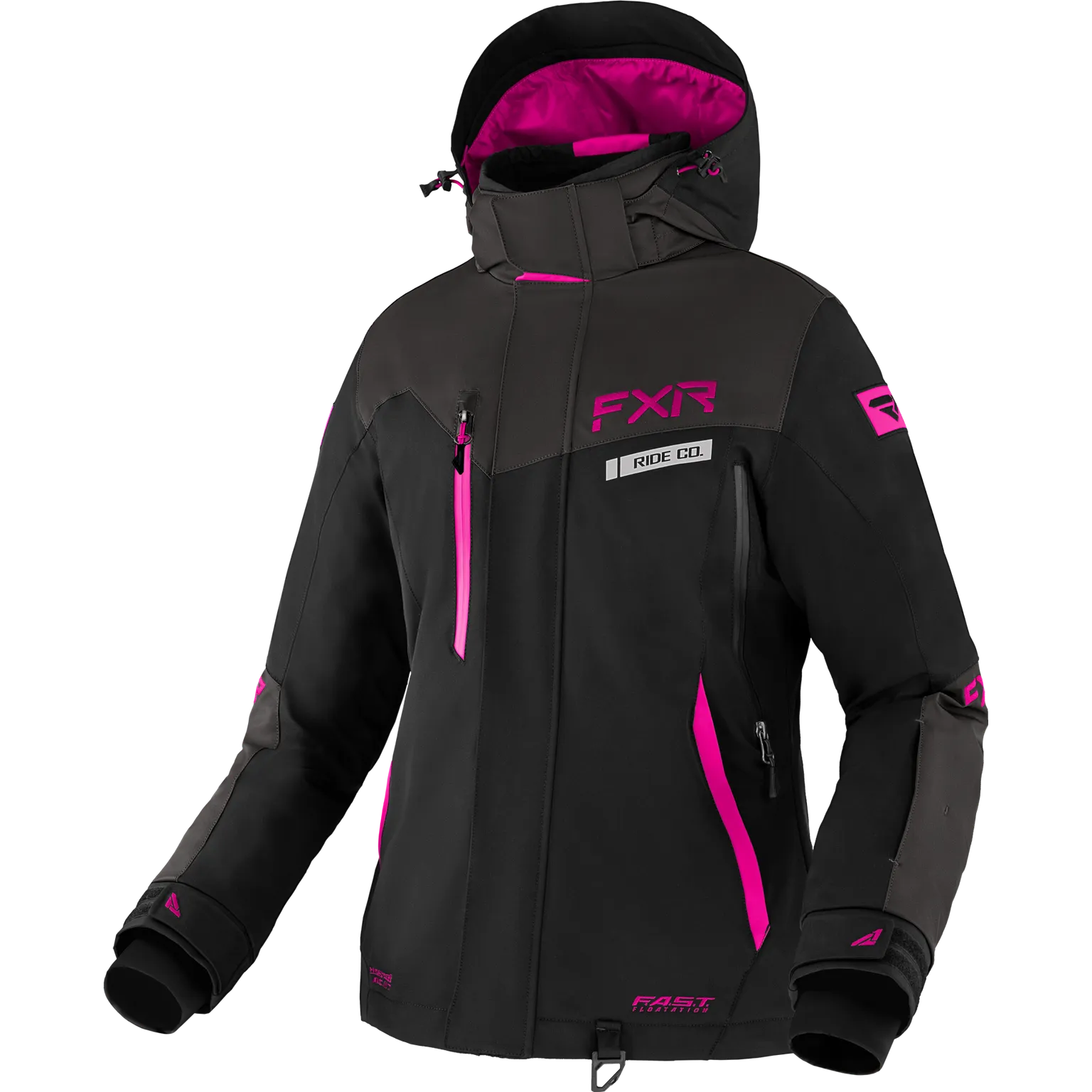 FXR Women's Renegade FX Jacket Black/Char/Fuchsia