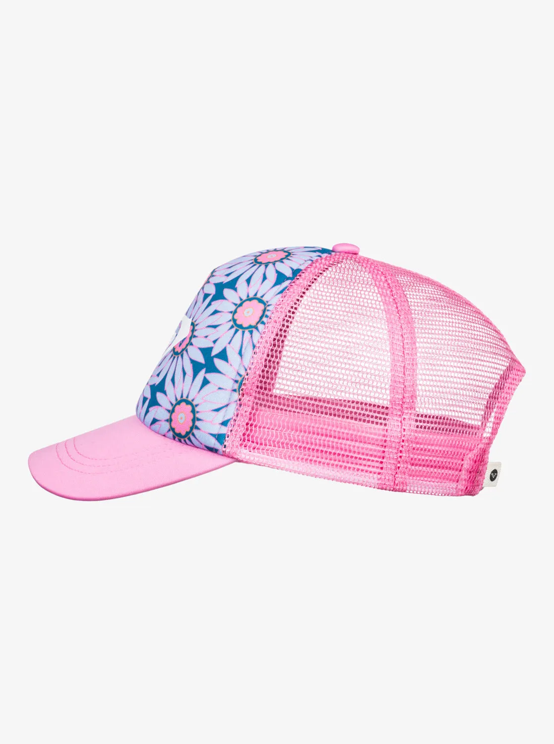 Girls 2-7 Sweet Emotions Trucker Hat - Crystal Teal Sol Flower