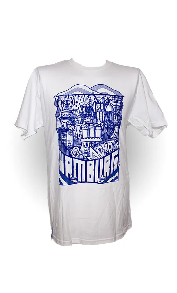 Hamburg T-Shirt Weiss - Unisex Schnitt