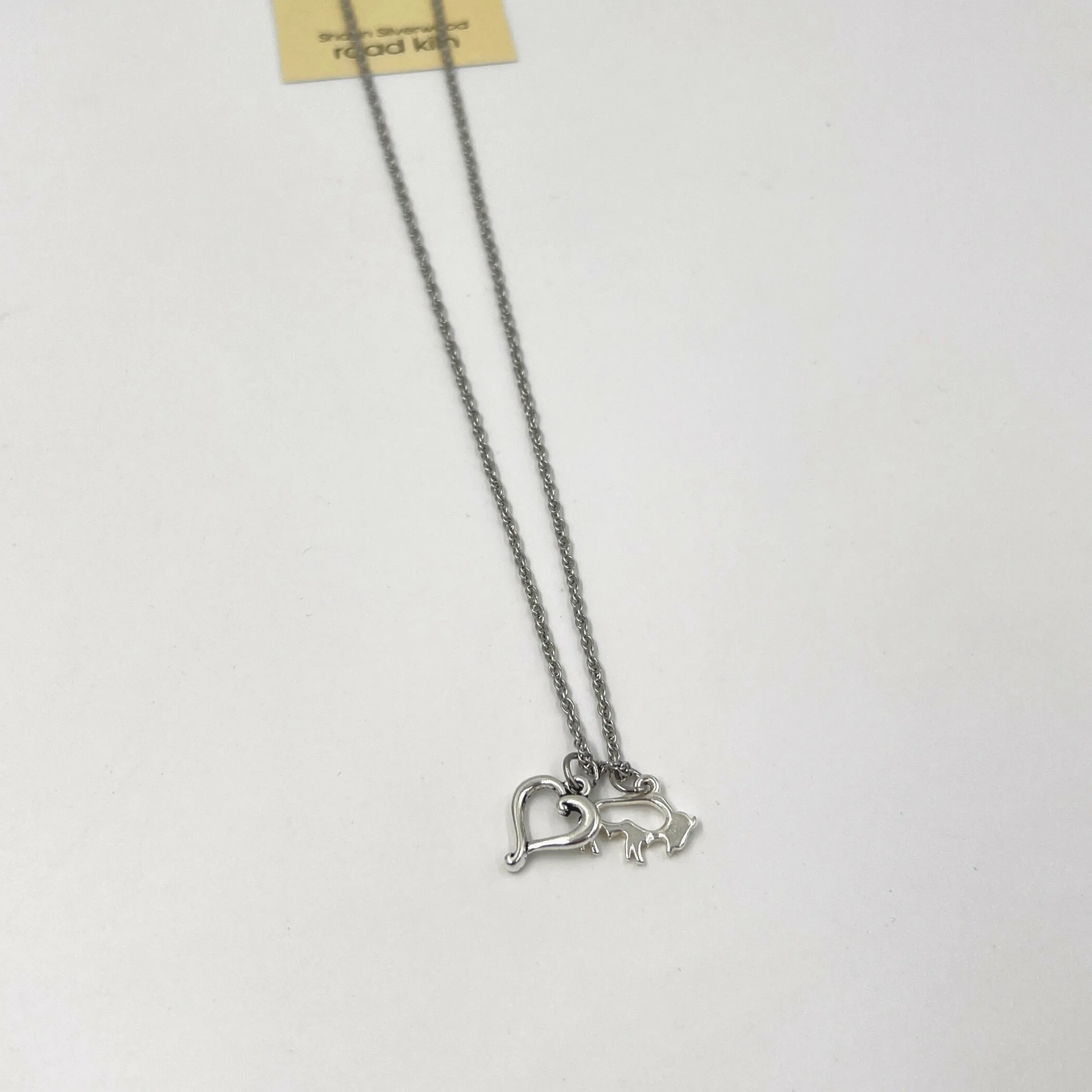 Heart & Bison 2 Charm Necklace