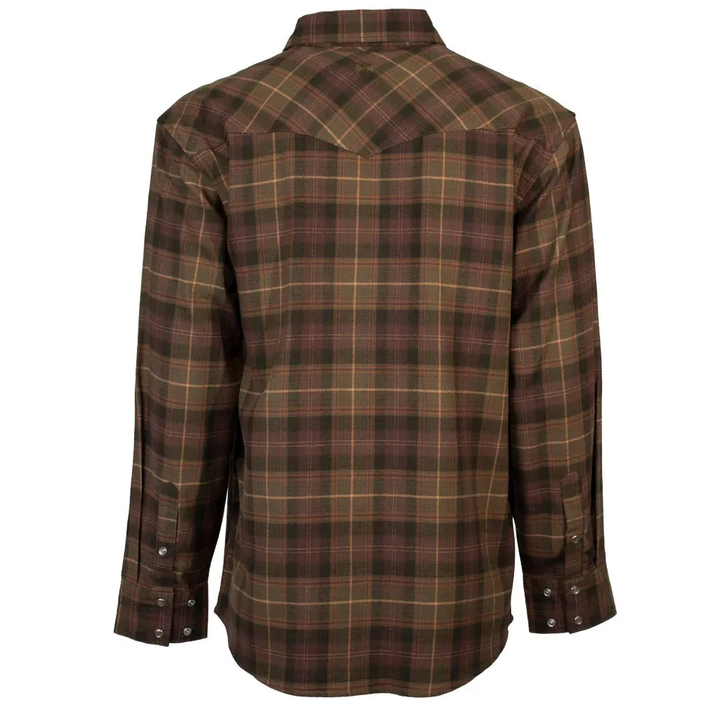 'Hooey' Men's Flannel Snap Front - Brown / Black