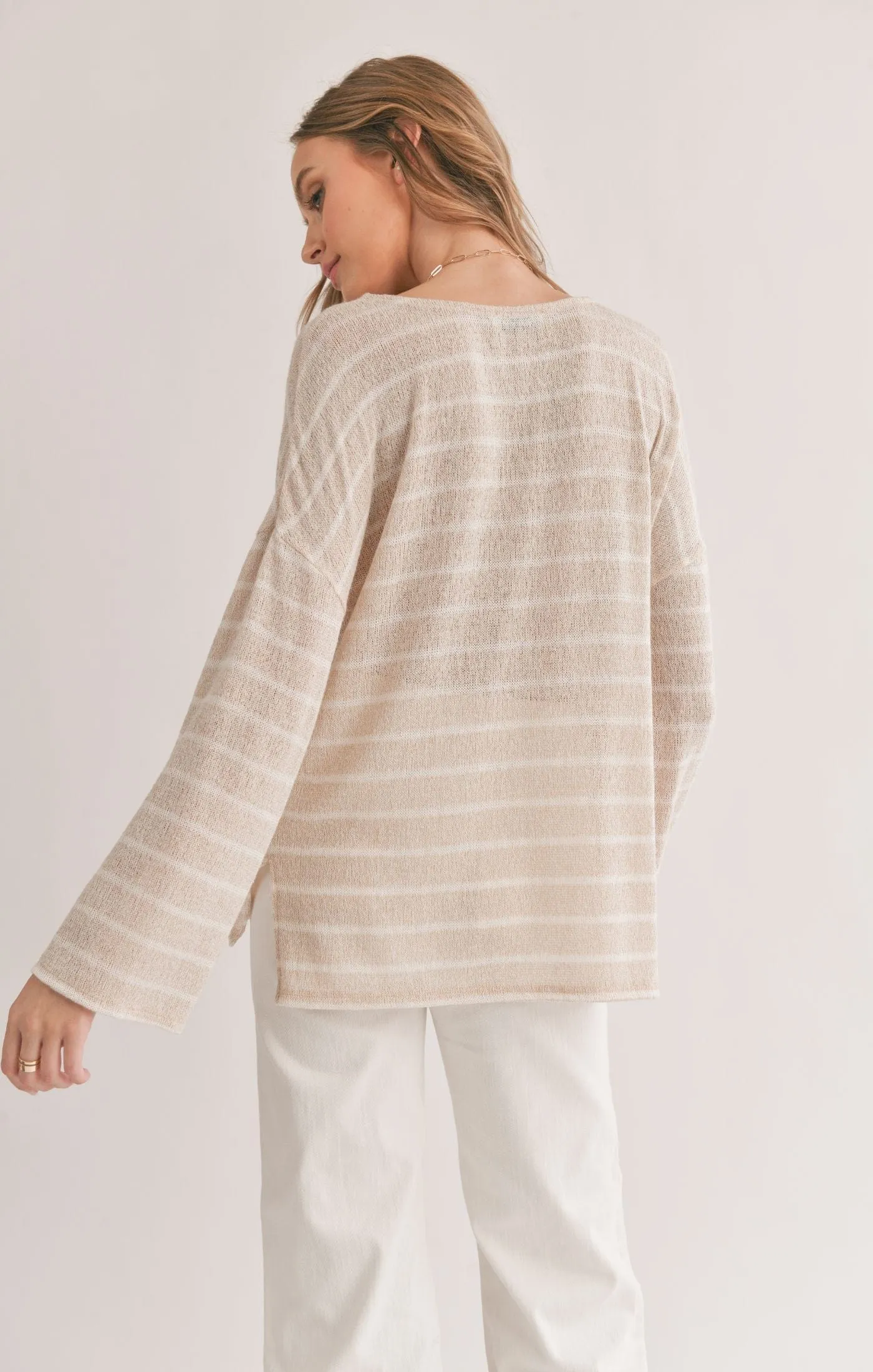 Horizon Bell Sleeve Stripe Top