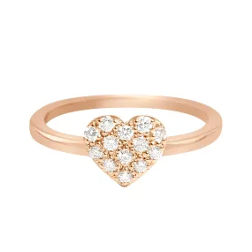 In Love Diamond Ring, Rose Gold, Size 5.75