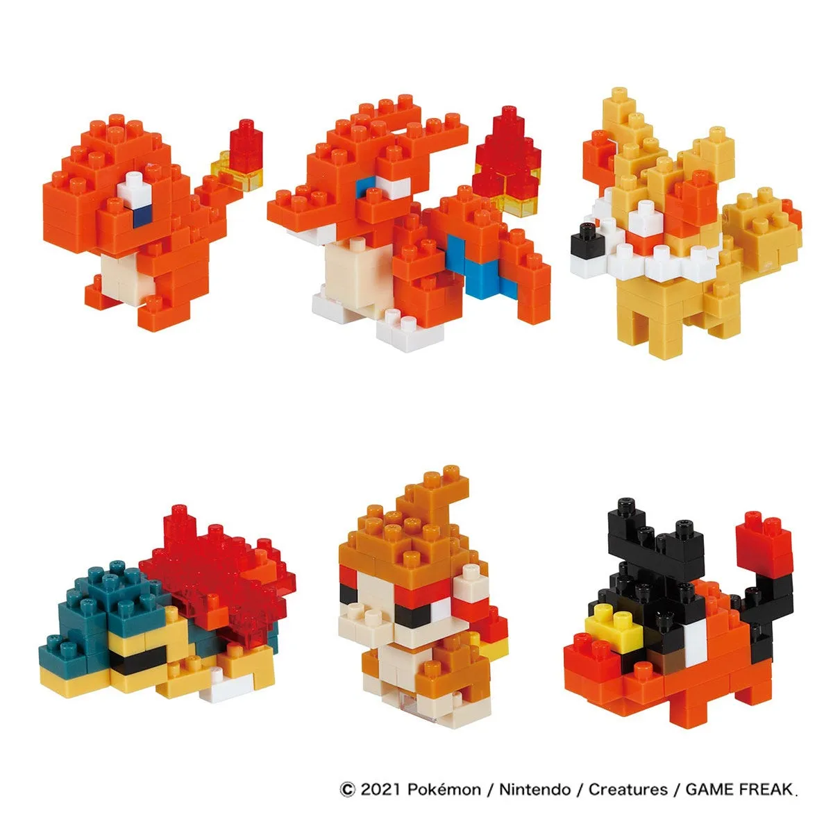 Kawada Pokemon Nanoblock Type Fire Set 1