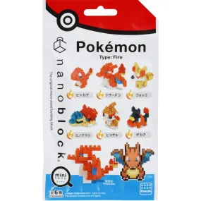 Kawada Pokemon Nanoblock Type Fire Set 1