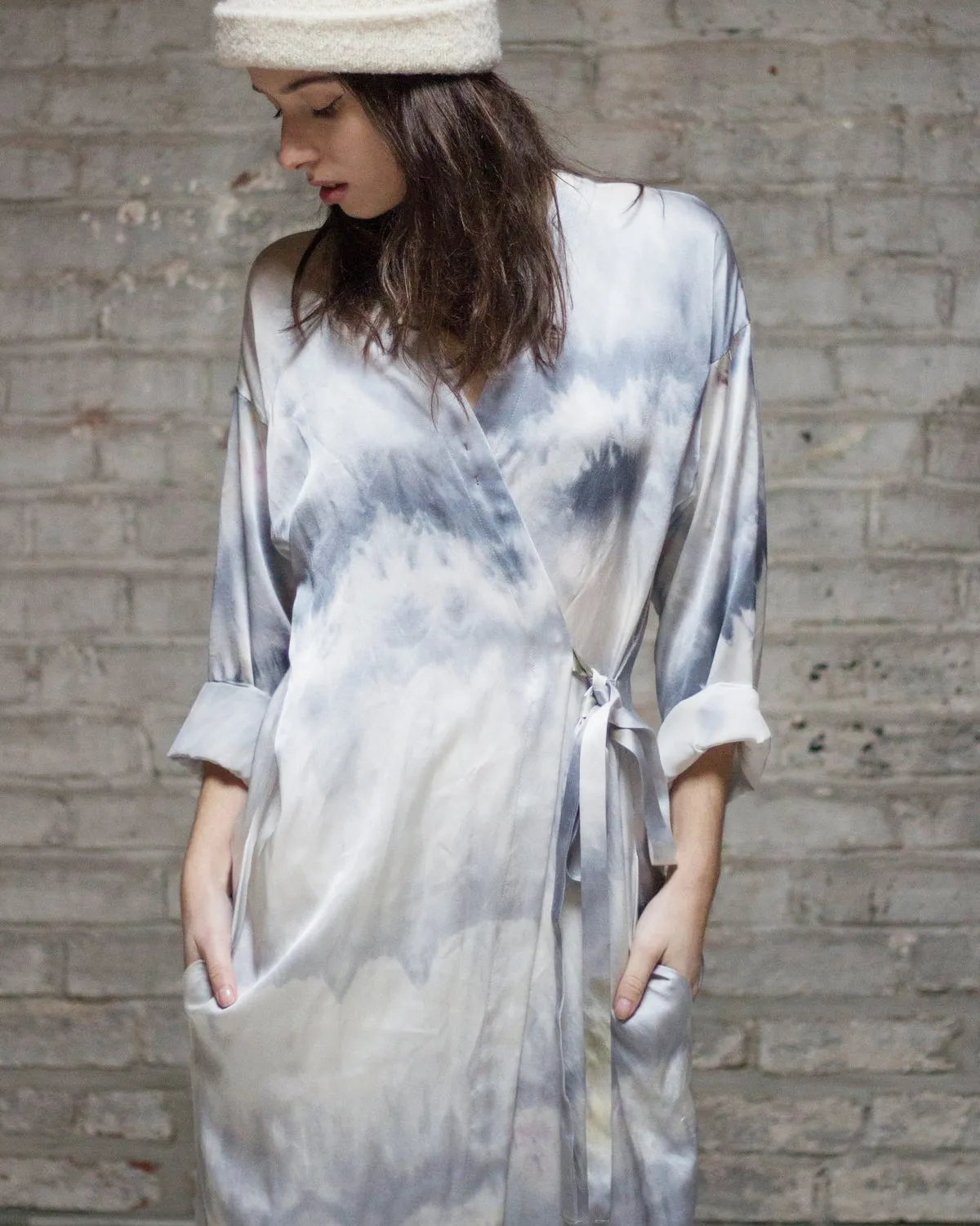 Kimono Dress in Silk Charmeuse