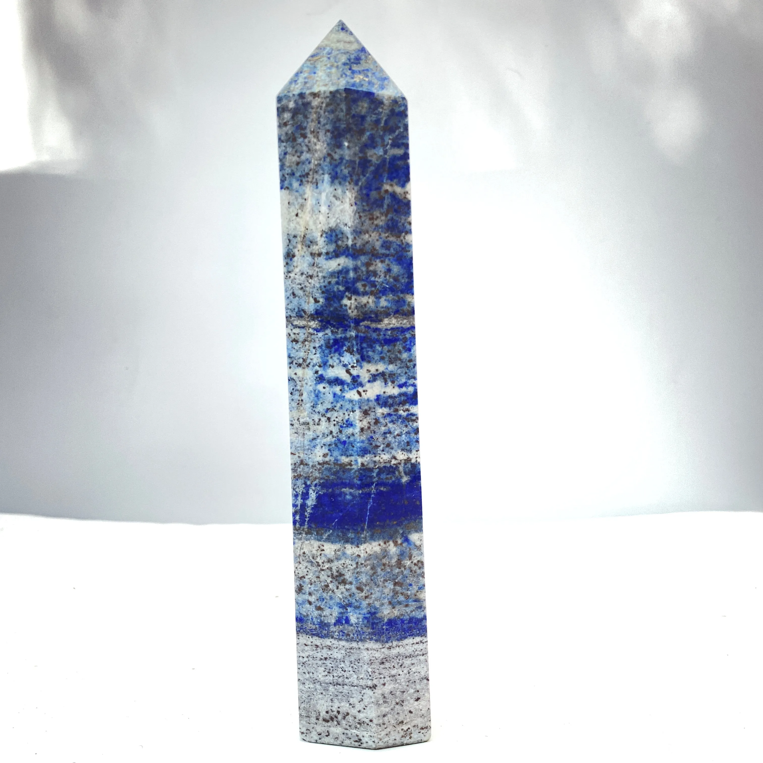 Lapis Lazuli Gemstone Tower Point healing energy Obelisk