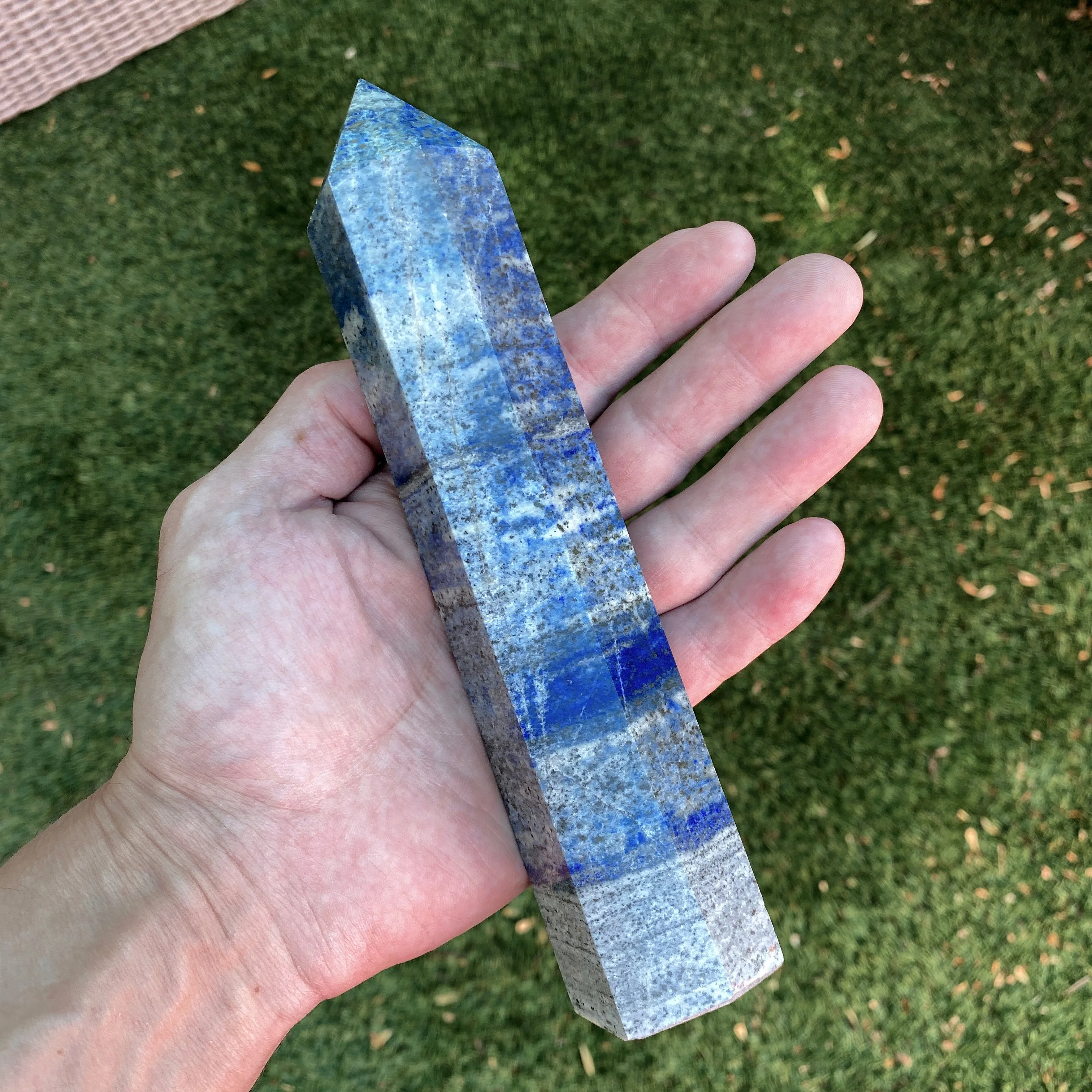 Lapis Lazuli Gemstone Tower Point healing energy Obelisk