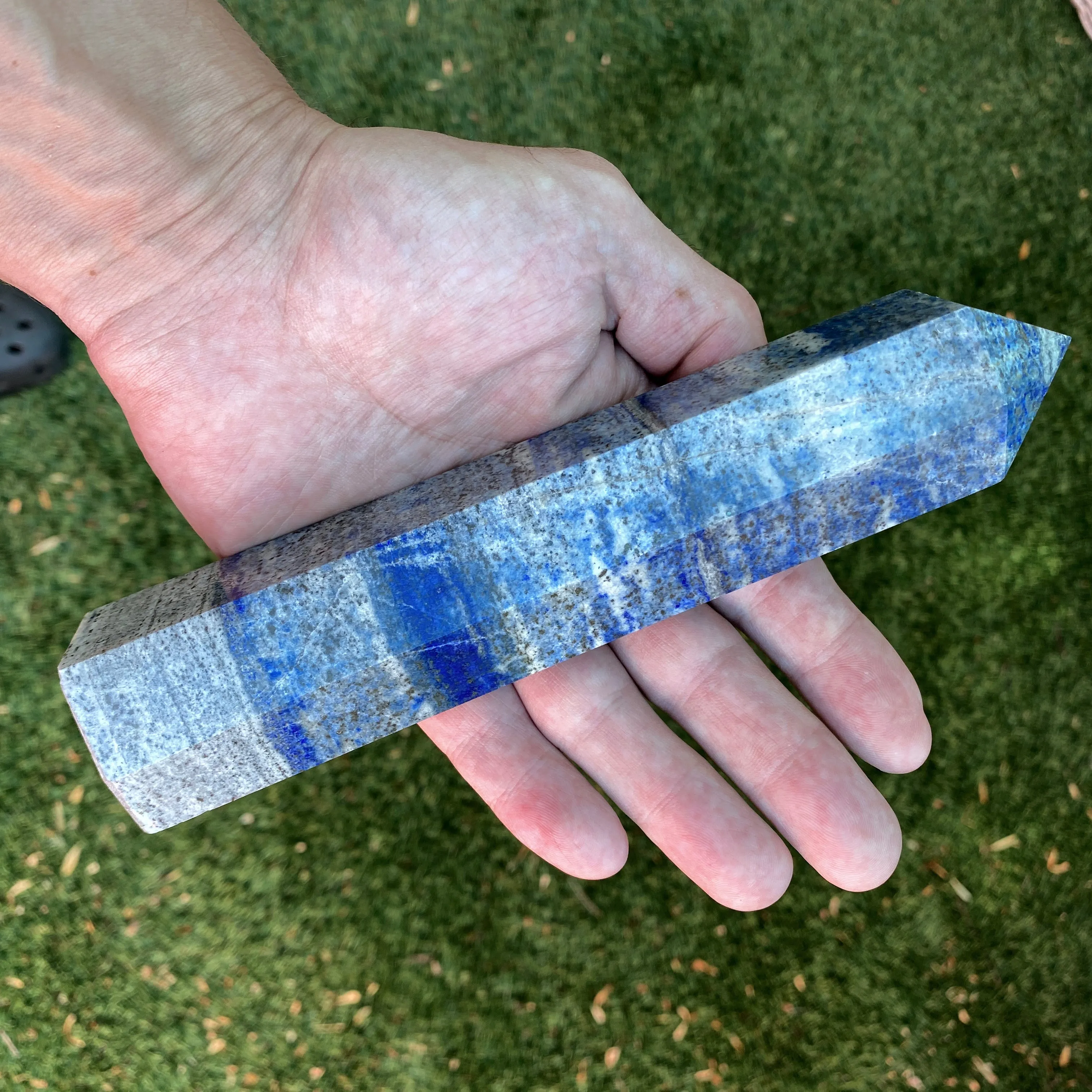 Lapis Lazuli Gemstone Tower Point healing energy Obelisk