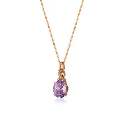 LeVian Amethyst and Diamond Necklace