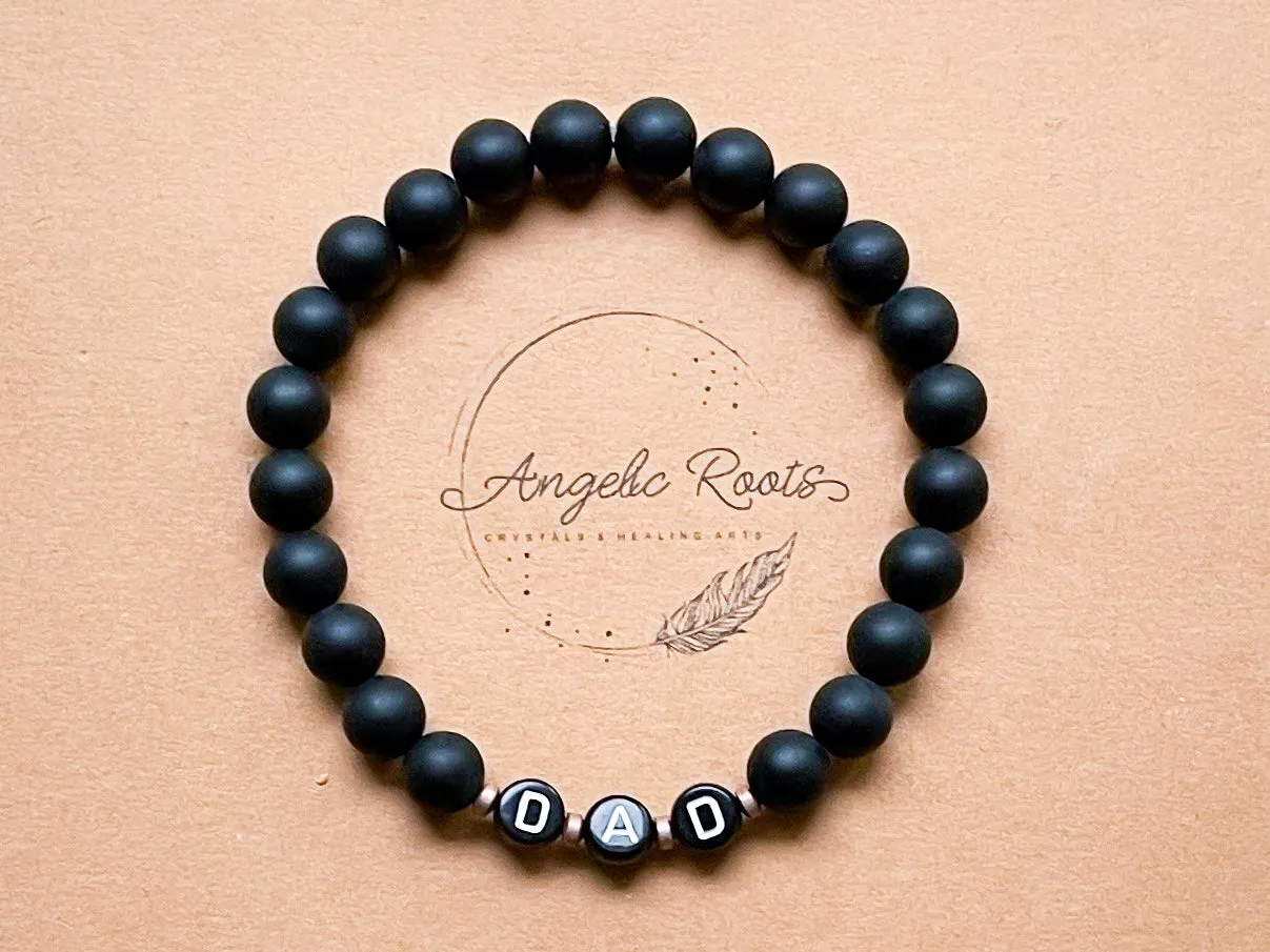 Masculine Line || Matte Onyx DAD Bracelet || Reiki Infused