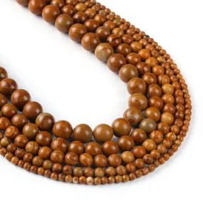 Natural WoodStone Beads 4 6 8 10 12mm Round Loose Gemstone beads For DIY Jewelry Making 15 Full Strand 103061